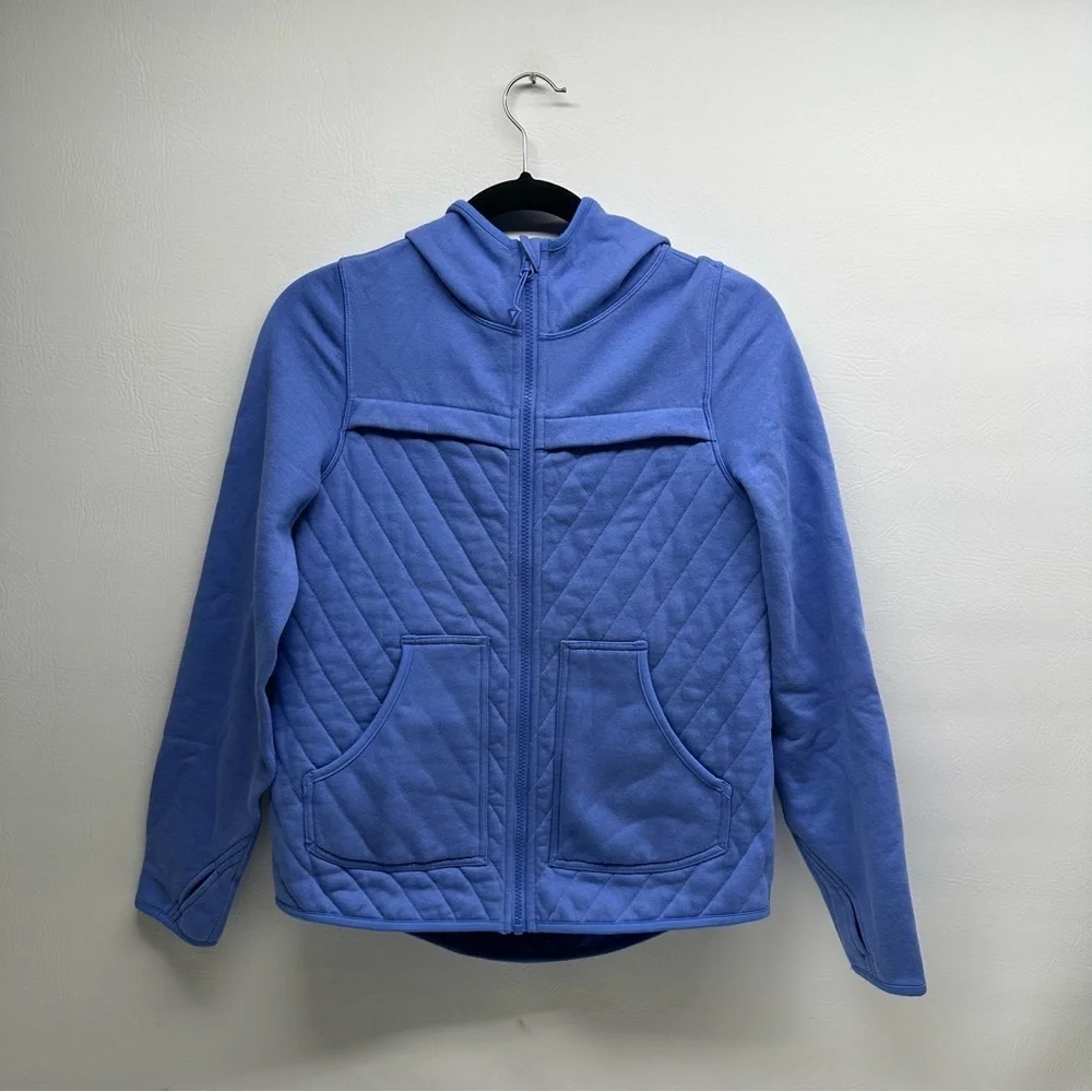 IVIVVA Girls Blue Quilted Hoodie Jacket size 10/12